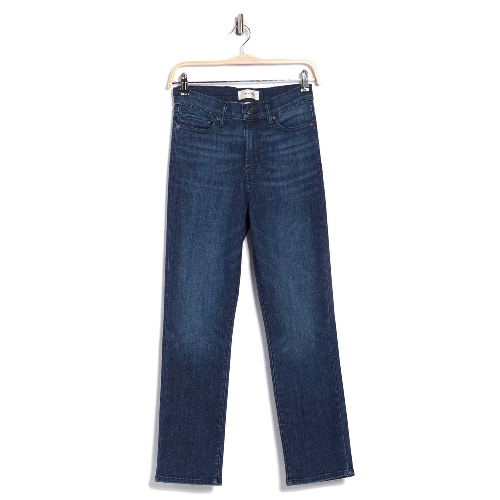 FRAME Le High Straight Leg Jeans Guilty Dark Wash Size 31